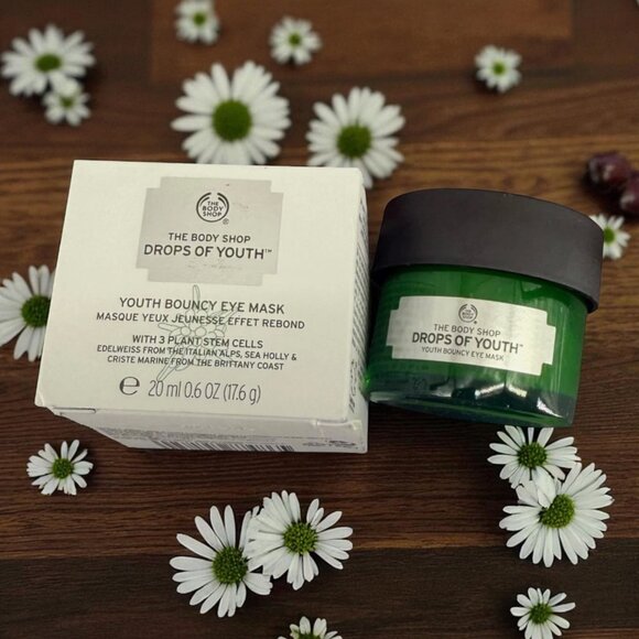 The Body Shop DROPS OF YOUTH Bouncy Eye Mask 3 Plant Stem Cells 0.6 oz NIB Vegan - Picture 1 of 12